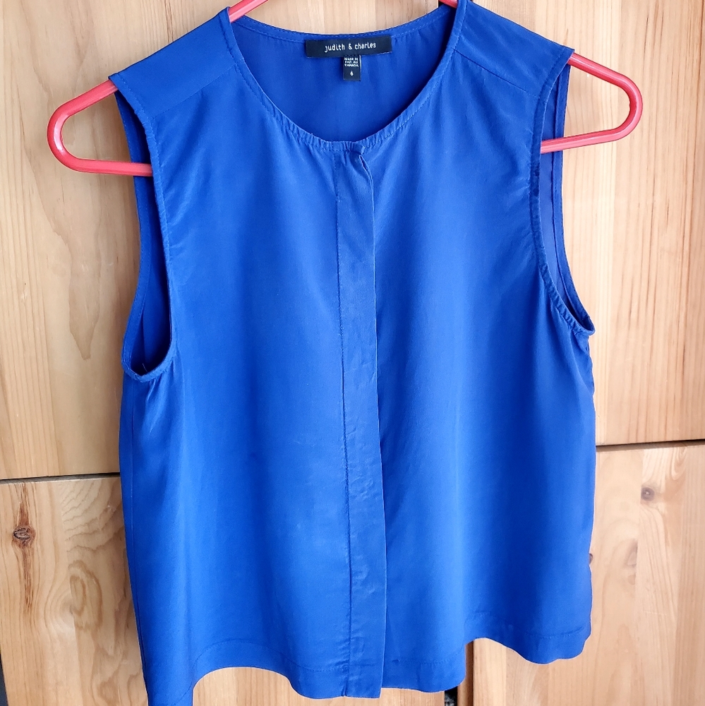 Blue Sleeveless Top